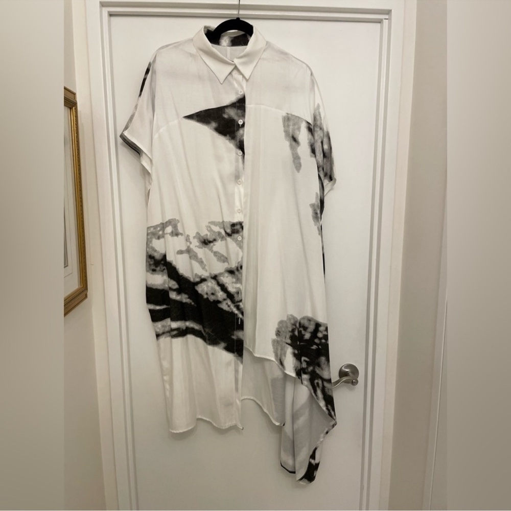TSOQ TIFFANY Dress Shirt Blouse with Pockets - One Size